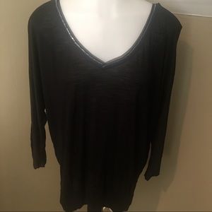 White House Black Market Women’s Blk Tunic Top